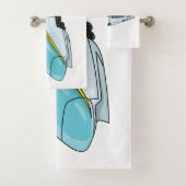 Voorbeeld van de cartoon van de hogesnelheidslijn bad handdoek (Insitu)