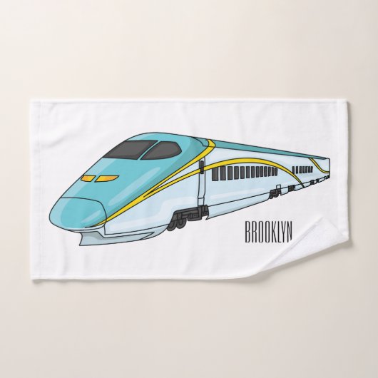 Voorbeeld van de cartoon van de hogesnelheidslijn bad handdoek (Handdoek)