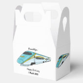 Voorbeeld van de cartoon van de hogesnelheidslijn bedankdoosjes (Geopend)