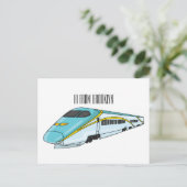 Voorbeeld van de cartoon van de hogesnelheidslijn briefkaart (Staand voorkant)