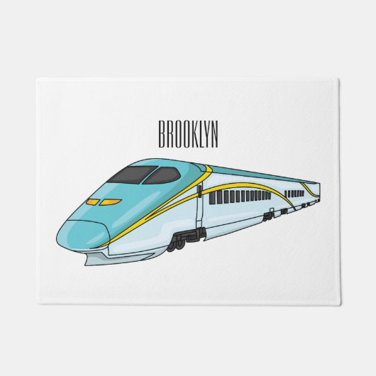 Voorbeeld van de cartoon van de hogesnelheidslijn deurmat (Voorkant)