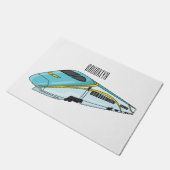 Voorbeeld van de cartoon van de hogesnelheidslijn deurmat (Schuin)