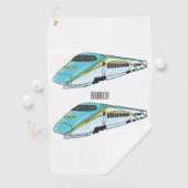 Voorbeeld van de cartoon van de hogesnelheidslijn golfhanddoek (Insitu)