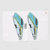 Voorbeeld van de cartoon van de hogesnelheidslijn golfhanddoek (Horizontaal)