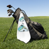 Voorbeeld van de cartoon van de hogesnelheidslijn golfhanddoek (Groen)