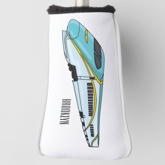 Voorbeeld van de cartoon van de hogesnelheidslijn golfheadcover (Draai 90)