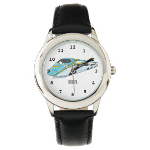 Voorbeeld van de cartoon van de hogesnelheidslijn horloge