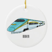 Voorbeeld van de cartoon van de hogesnelheidslijn keramisch ornament (Achterkant)