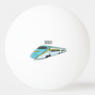 Voorbeeld van de cartoon van de hogesnelheidslijn pingpongbal
