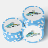 Voorbeeld van de cartoon van de hogesnelheidslijn poker chips (Opstapeling)