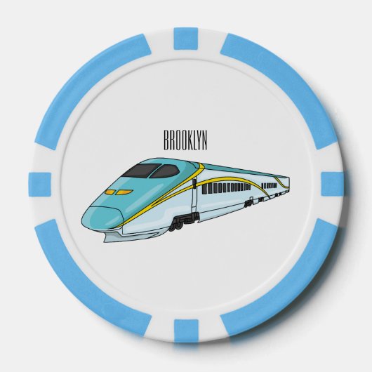 Voorbeeld van de cartoon van de hogesnelheidslijn poker chips (Voorkant)
