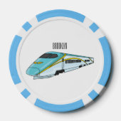Voorbeeld van de cartoon van de hogesnelheidslijn poker chips (Achterkant)