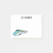 Voorbeeld van de cartoon van de hogesnelheidslijn post-it® notes (Voorkant)