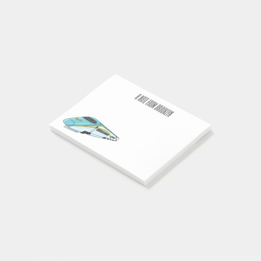 Voorbeeld van de cartoon van de hogesnelheidslijn post-it® notes (Schuin)