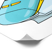 Voorbeeld van de cartoon van de hogesnelheidslijn poster (Hoek)
