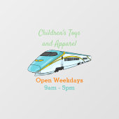 Voorbeeld van de cartoon van de hogesnelheidslijn raamsticker (Vel)