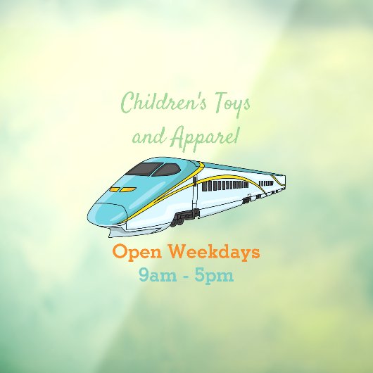 Voorbeeld van de cartoon van de hogesnelheidslijn raamsticker (Vel 3)