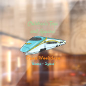 Voorbeeld van de cartoon van de hogesnelheidslijn raamsticker (Vel 2)