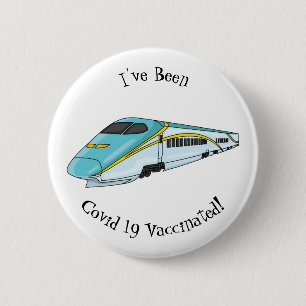 Voorbeeld van de cartoon van de hogesnelheidslijn ronde button 5,7 cm