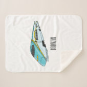 Voorbeeld van de cartoon van de hogesnelheidslijn sherpa deken (Voorkant (horizontaal))