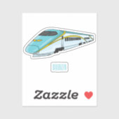 Voorbeeld van de cartoon van de hogesnelheidslijn sticker (Vel)