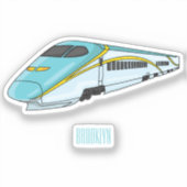 Voorbeeld van de cartoon van de hogesnelheidslijn sticker (Voorkant)