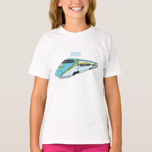 Voorbeeld van de cartoon van de hogesnelheidslijn t-shirt