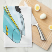 Voorbeeld van de cartoon van de hogesnelheidslijn theedoek (Quarter Fold)