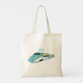 Voorbeeld van de cartoon van de hogesnelheidslijn tote bag (Achterkant)