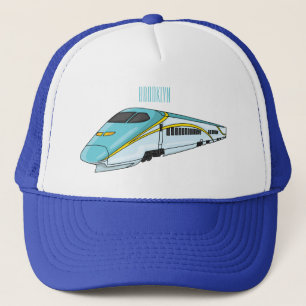 Voorbeeld van de cartoon van de hogesnelheidslijn trucker pet