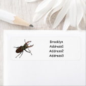 Voorbeeld van de cartoon van de kever etiket (Insitu)