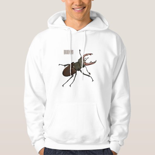 Voorbeeld van de cartoon van de kever hoodie (Voorkant)