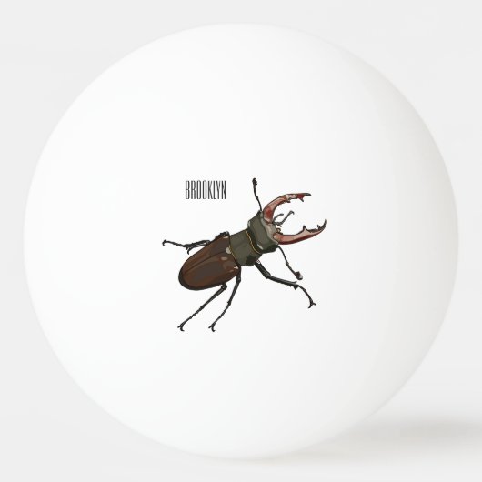 Voorbeeld van de cartoon van de kever pingpongbal (Voorkant)