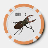 Voorbeeld van de cartoon van de kever poker chips (Achterkant)