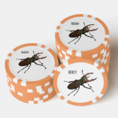 Voorbeeld van de cartoon van de kever poker chips (Opstapeling)