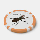 Voorbeeld van de cartoon van de kever poker chips (Enkel)