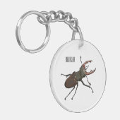 Voorbeeld van de cartoon van de kever sleutelhanger (Voorkant Links)
