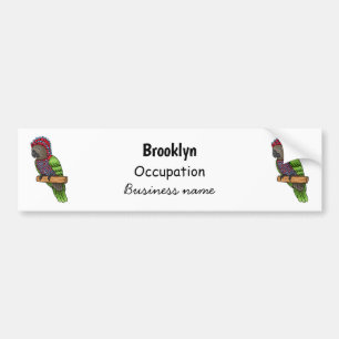 Voorbeeld van de cartoon van de paardenvogel bumpersticker