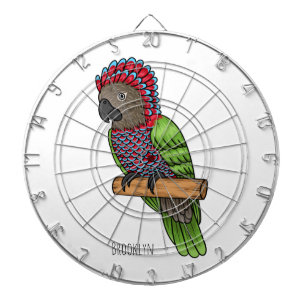 Voorbeeld van de cartoon van de paardenvogel dartbord