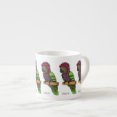 Voorbeeld van de cartoon van de paardenvogel espresso kop (Voorkant rechts)