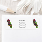 Voorbeeld van de cartoon van de paardenvogel etiket (Insitu)