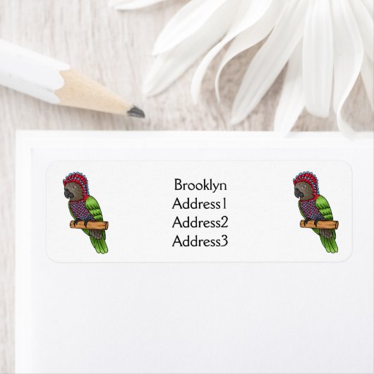 Voorbeeld van de cartoon van de paardenvogel etiket (Insitu)