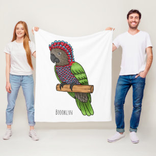 Voorbeeld van de cartoon van de paardenvogel fleece deken