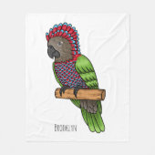Voorbeeld van de cartoon van de paardenvogel fleece deken (Voorkant)