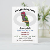 Voorbeeld van de cartoon van de paardenvogel kaart (Staand voorkant)