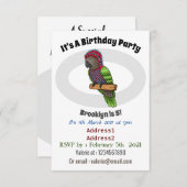 Voorbeeld van de cartoon van de paardenvogel kaart (Voorkant / Achterkant)