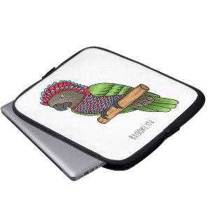 Voorbeeld van de cartoon van de paardenvogel laptop sleeve