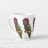 Voorbeeld van de cartoon van de paardenvogel latte mok (Linkerhoek)