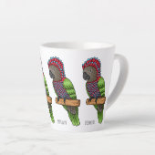 Voorbeeld van de cartoon van de paardenvogel latte mok (Rechterhoek)