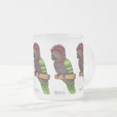 Voorbeeld van de cartoon van de paardenvogel matglas koffiemok (Voorkant rechts)